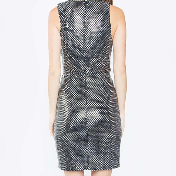 Black & Silver Metallic Livia Sheath Dress - Picture 2 of 3